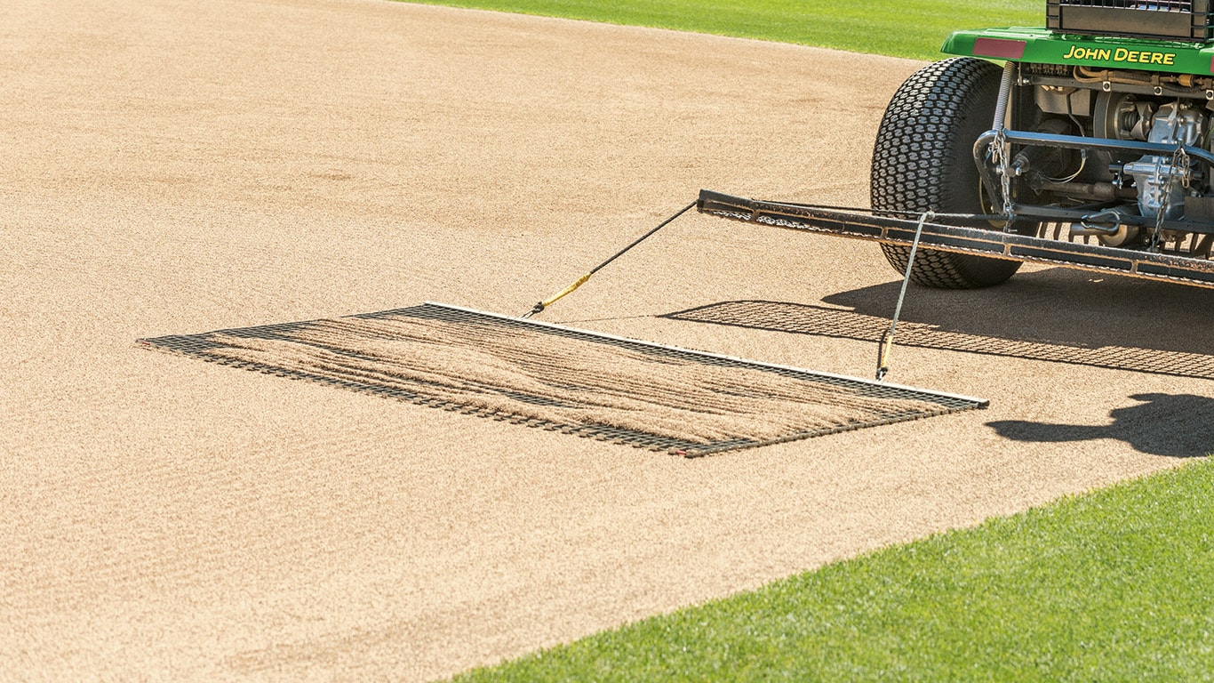 Râteaux à bunker, parcours, équipements, terrain de golf, tapis de finisseur de champ